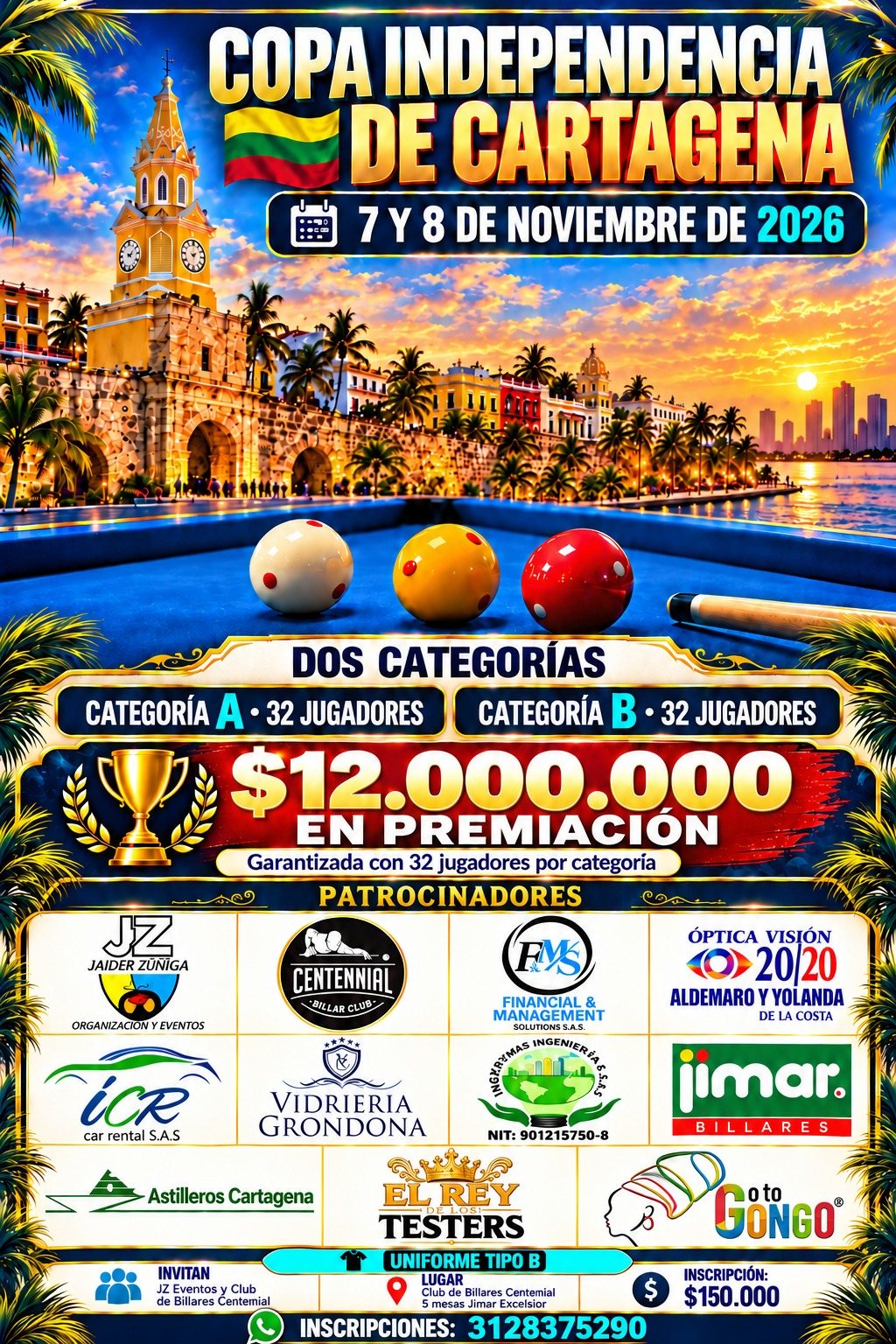 Afiche · Copa Independencia de Cartagena